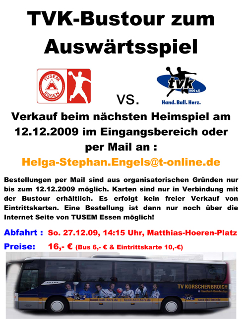 Plakat - Bustour Essen - 27.12.09