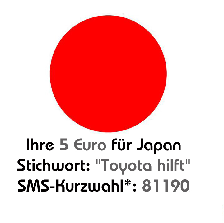 Charity-SMS-Aktion für Japan